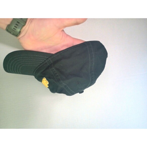 Ski-doo Hat Black Adjustable Snowmobile Neon Yellow Vintage - Picture 5 of 7